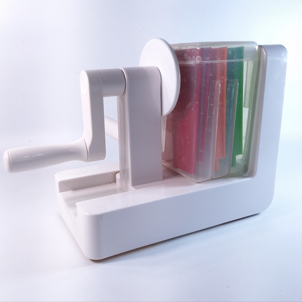 OXO Good Grips Mandoline Slicer with Crank Handle Color-Coded Blades Storage